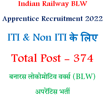 Railway BLW Varanasi Apprentice Recruitment 2022