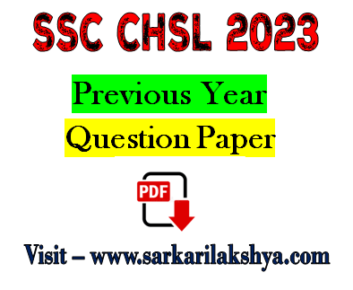 SSC CHSL 2022 Question Paper PDF Download