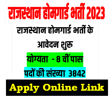 Rajasthan Home Guard Bharti 2023