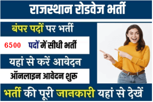 Rajasthan Roadways Bharti 2023 रोडवेज में निकली 6500 पदों पर बंफर भर्ती