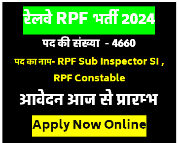 RRB Railway RPF Constable & Sub Inspector SI Recruitment 2024
