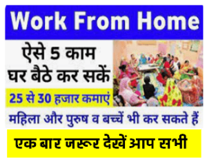 Five Most Work From Home Jobs Business Ideas : घर बैठे ये 5 काम करके पैसे कमाने के पांच तरीके जाने आप