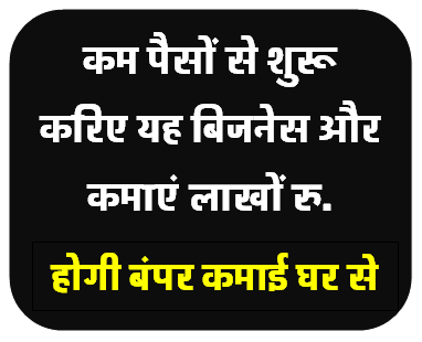 कम पैसे से शुरू करिए यह बिजनेस और कमाए लाखों रूपये घर बैठे