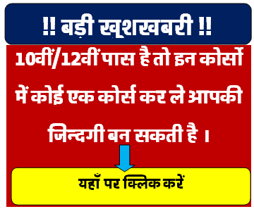 10वीं/12वीं पास है तो इन कोर्सो में कोई एक कोर्स कर ले आपकी जिन्दगी बन सकती है ।