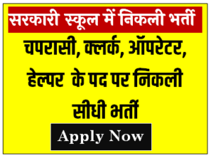 School Peon Guard Job Apply