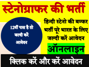 stenographer bharti 2025 in hindi