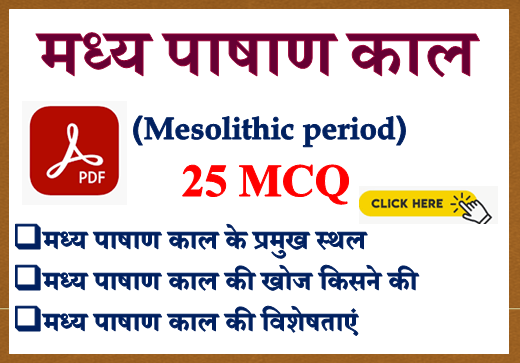 मध्य पाषाण काल के प्रमुख स्थल | मध्य पाषाण काल का इतिहास | Madhya pashan kal ki khoj kisne ki