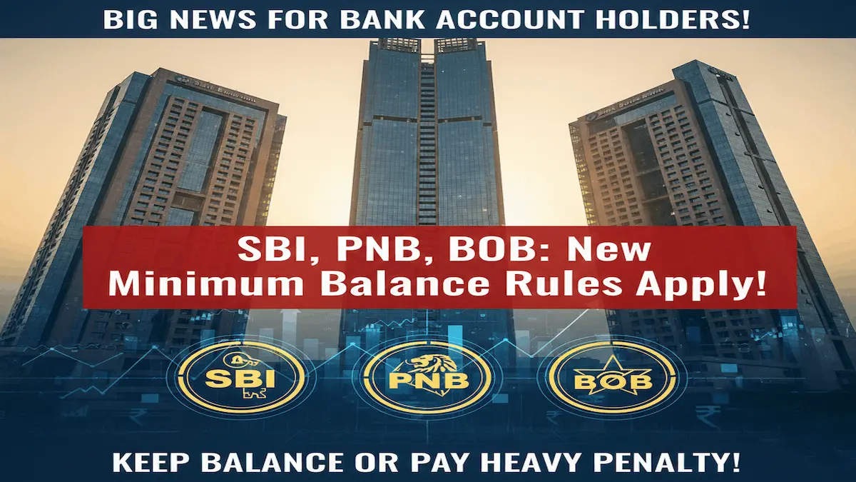 SBI PNB and BOB Minimum Balance Rules 2026 Penalty and Charges